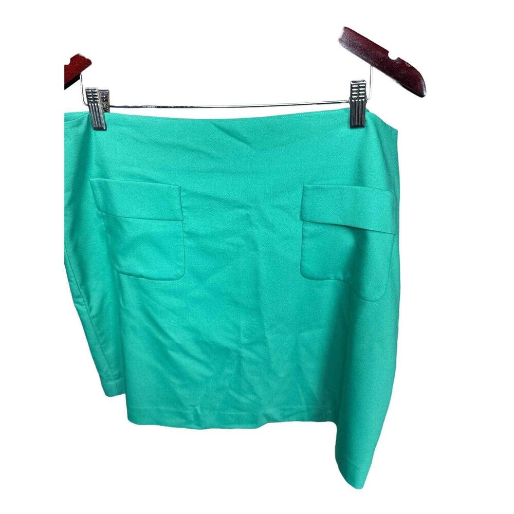 Loft Bundle 2 Skirts Fit and Flare One Green One  Green Print Cotton Size 16